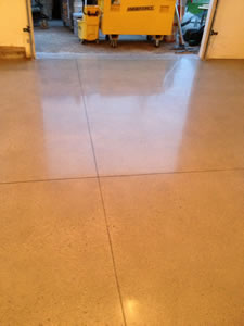 After: Stained Polished Concrete in a Garage in Wisconsin