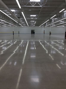 Polished Concrete with Oil Protection Coating